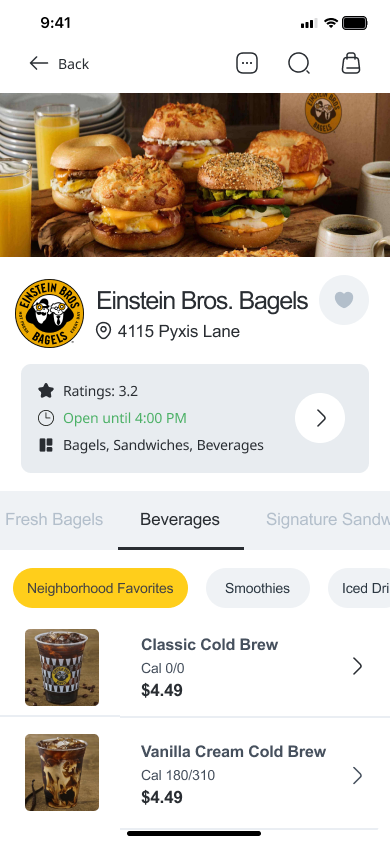 Restaurant Detail screen